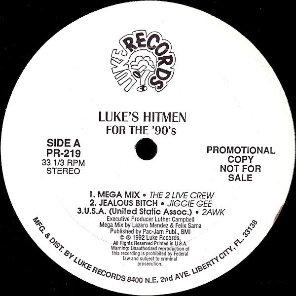 Various : Luke's Hitmen For The 90's (12", Promo)