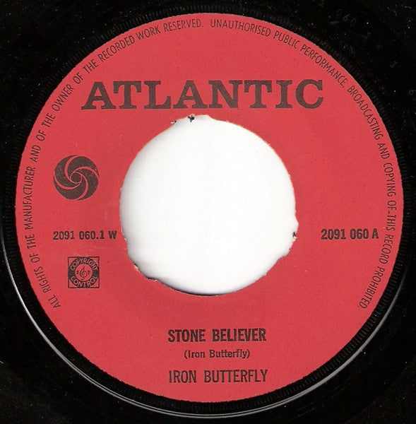 Iron Butterfly : Stone Believer (7", Single)