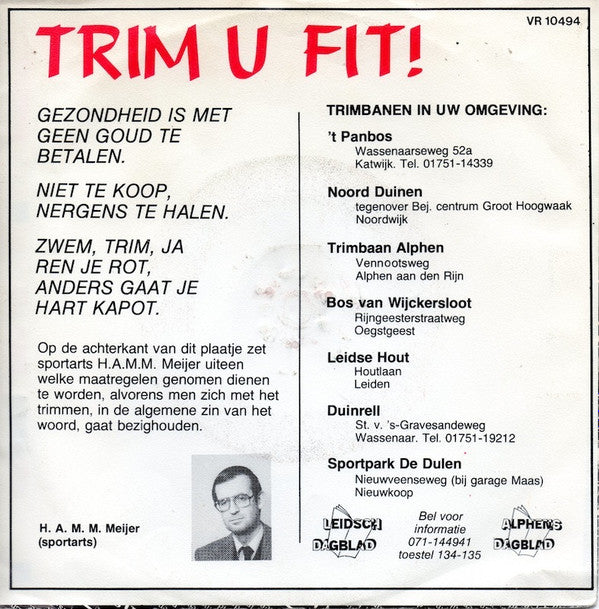 Hans Versnel And The Snipperband : Snippermars (7", Single)