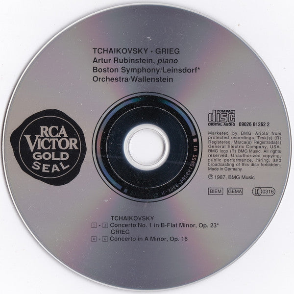 Pyotr Ilyich Tchaikovsky ▪ Edvard Grieg - Arthur Rubinstein, Erich Leinsdorf ▪ Alfred Wallenstein : Piano Concertos (CD, Comp)