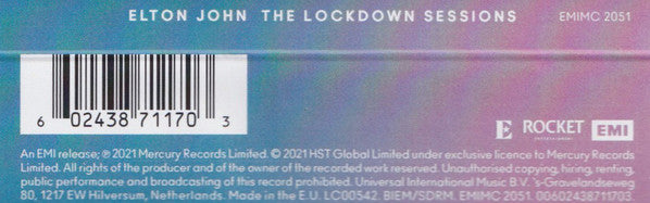 Elton John : The Lockdown Sessions (Cass, Album, Pur)