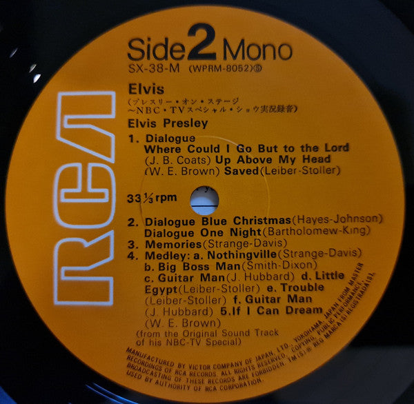 Elvis Presley : Elvis TV Special (LP, Album, Mono, Gat)