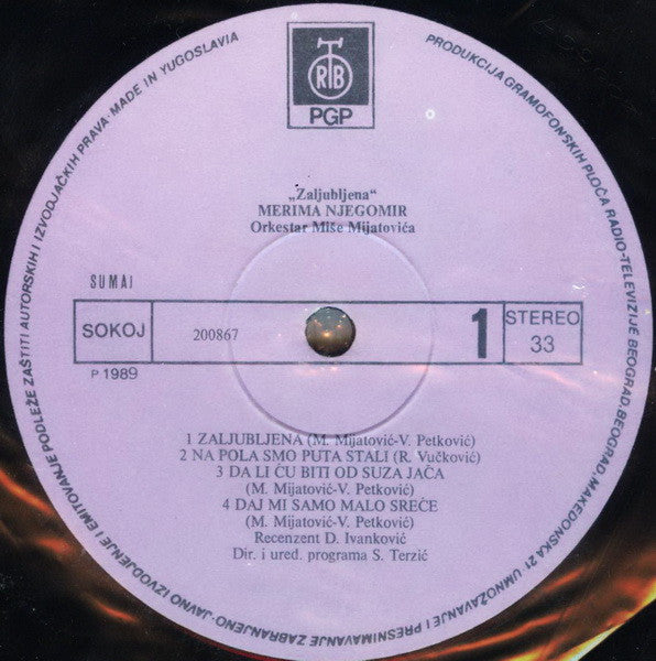 Merima Njegomir : Zaljubljena (LP, Album)