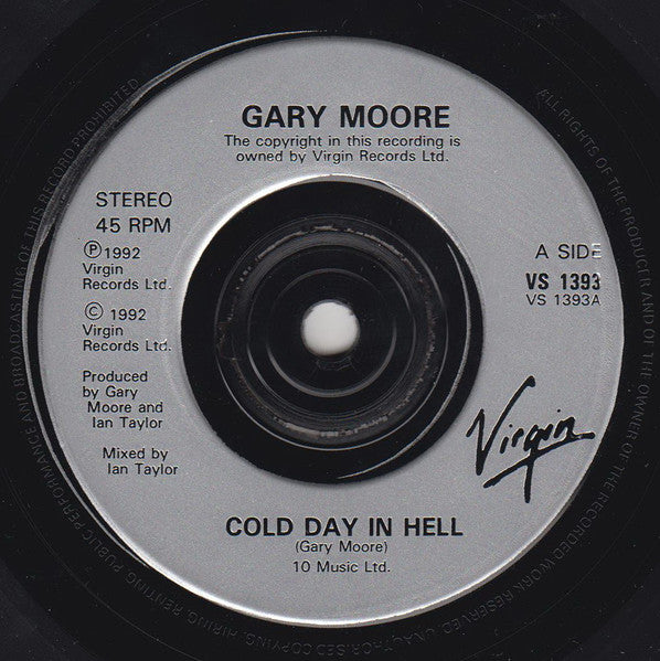 Gary Moore : Cold Day In Hell (7", Single)