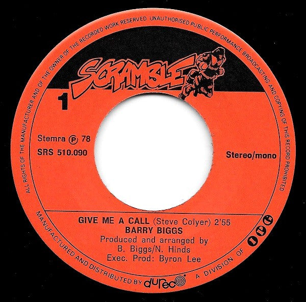 Barry Biggs : Give Me A Call (7", Single)