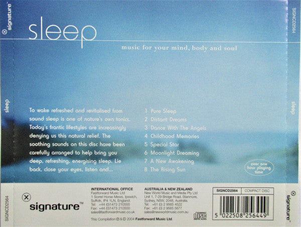 Glenn Keiles, Sara Loewenthal : Sleep (Music For Your Mind, Body And Soul) (CD, Comp)