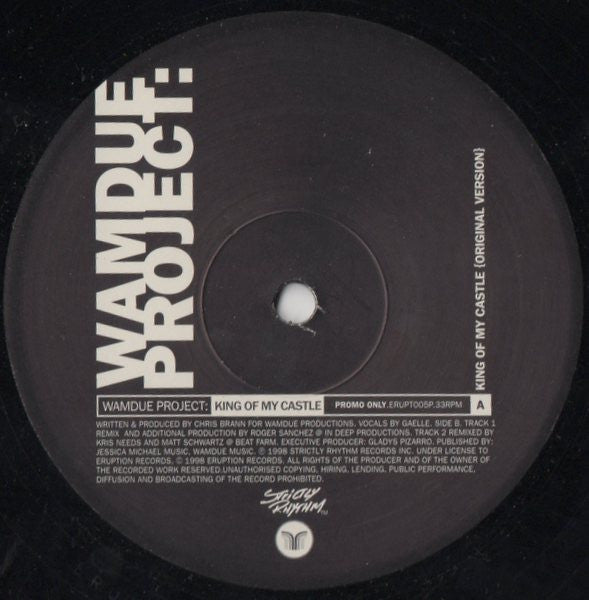 Wamdue Project : King Of My Castle (12", Promo)