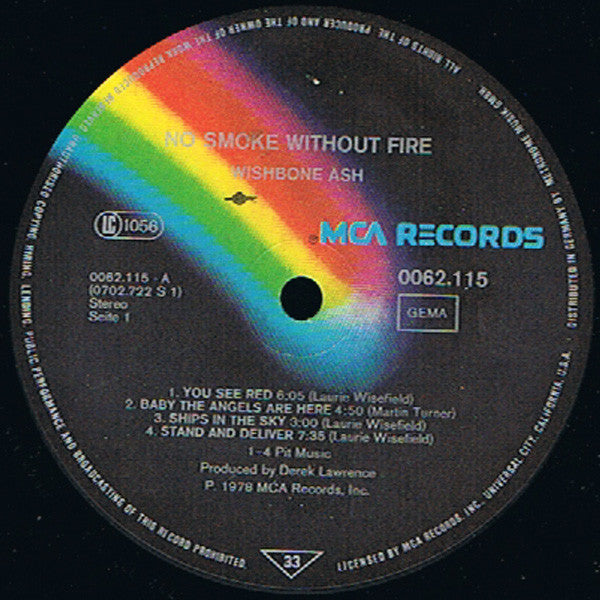Wishbone Ash : No Smoke Without Fire (LP, Album)