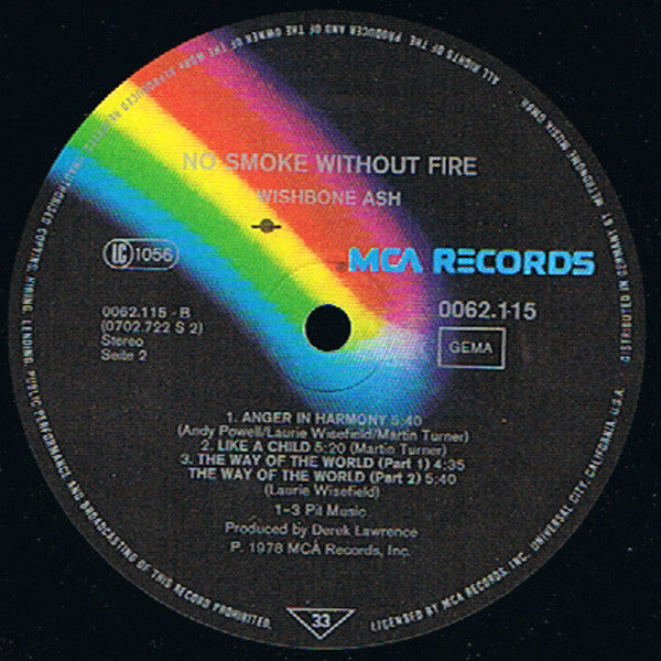 Wishbone Ash : No Smoke Without Fire (LP, Album)
