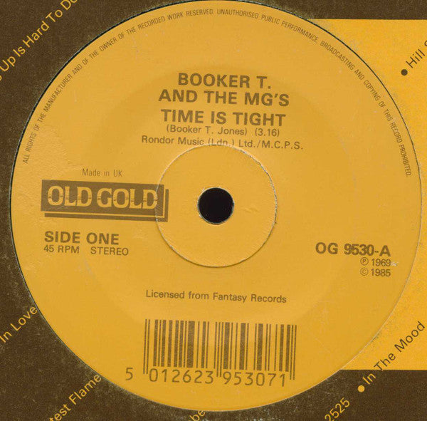 Booker T & The MG's : Time Is Tight (7", Single)