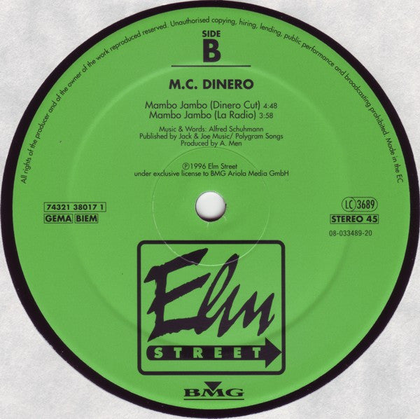 M.C. Dinero : Mambo Jambo (12")