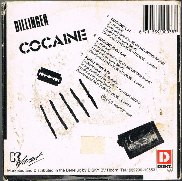 Dillinger : Cocaine (Disco Re-Mix) (CD, Maxi, RE, Car)