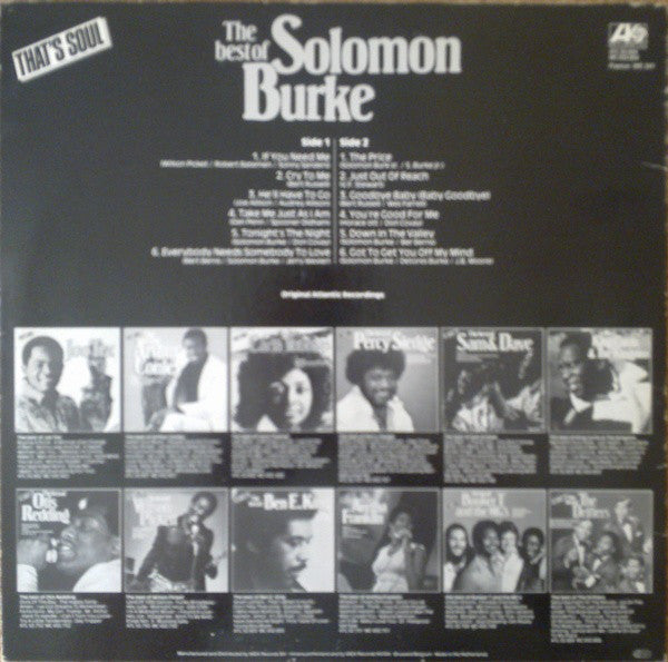 Solomon Burke : The Best Of Solomon Burke (LP, Comp)