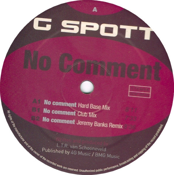 G-Spott : No Comment (12")