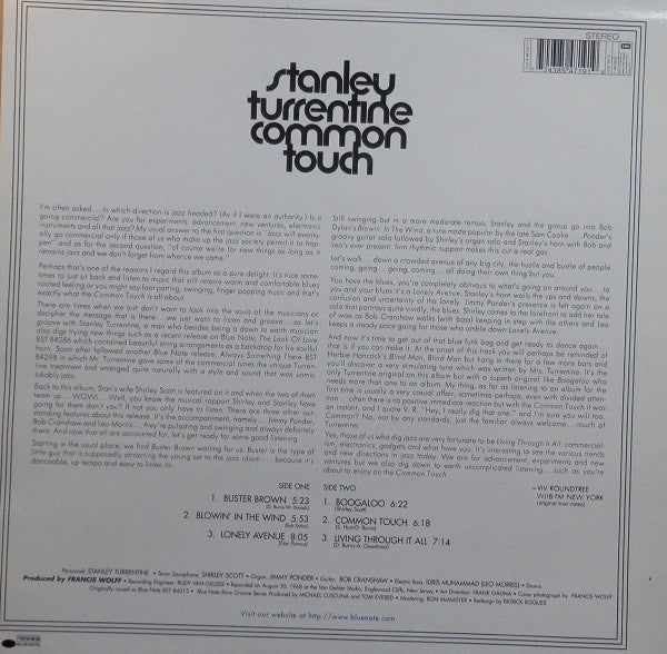 Stanley Turrentine, Shirley Scott : Common Touch (LP, Album, RE)