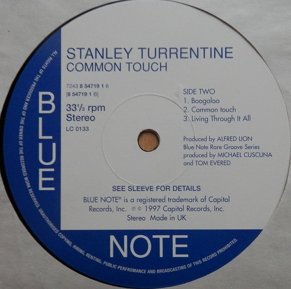 Stanley Turrentine, Shirley Scott : Common Touch (LP, Album, RE)
