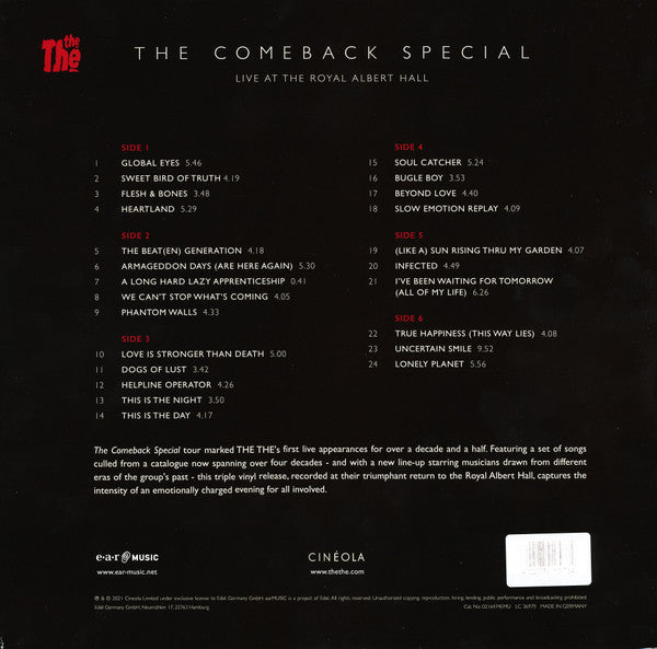 The The : The Comeback Special (Live At The Royal Albert Hall) (3xLP, Album, Ltd, Cle)