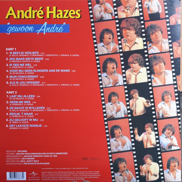 André Hazes : Gewoon André (LP, Ltd, Num, RE, Red)