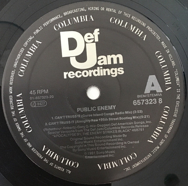 Public Enemy : Can't Truss It (12")