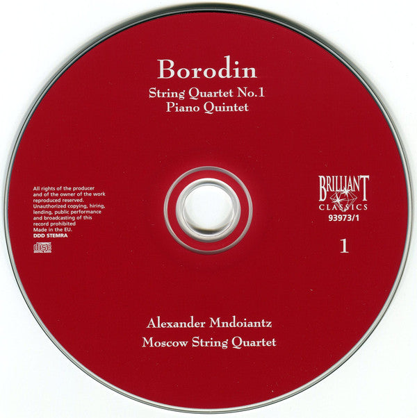 Alexander Borodin - Moscow Piano Trio / Moscow String Quartet : Chamber Music (3xCD, Album)
