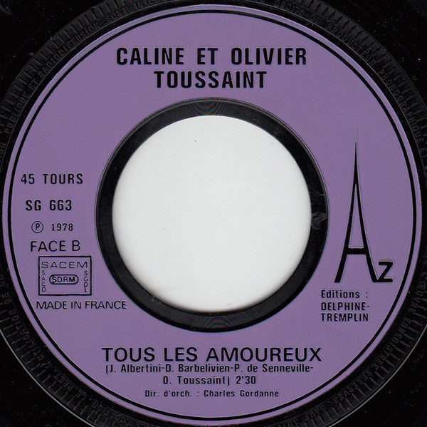 Caline Et Olivier Toussaint : Les Jardins De Monaco (7", Single)