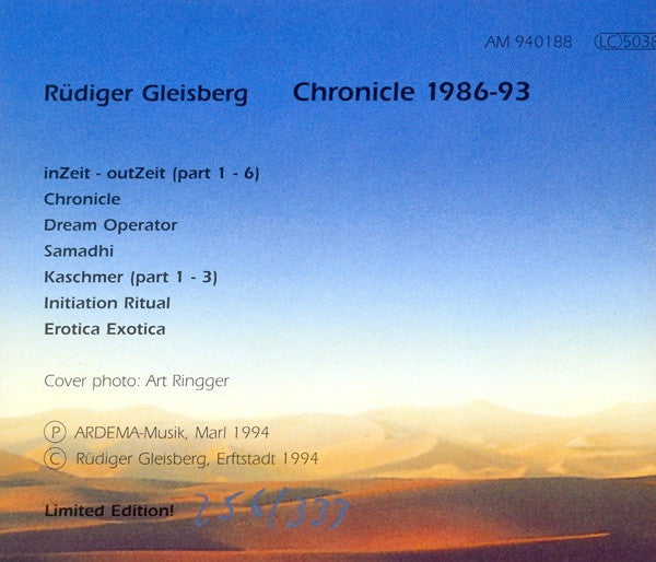 Rüdiger Gleisberg : Chronicle 1986-93 (CD, Album, Comp, Ltd, Num)