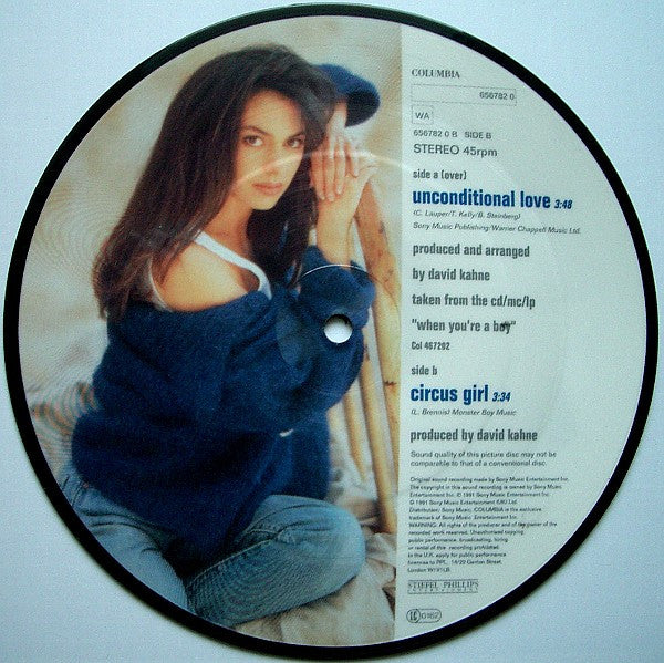 Susanna Hoffs : Unconditional Love (7", Single, Pic)