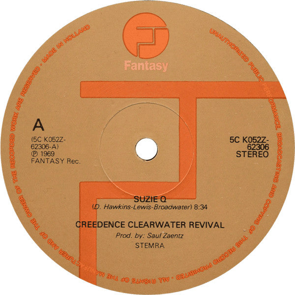 Creedence Clearwater Revival : Suzie Q / I Heard It Through The Grapevine - Long Versions (12", Maxi)