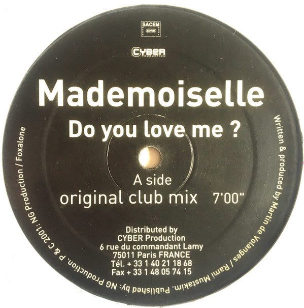 Mademoiselle : Do You Love Me? (12")