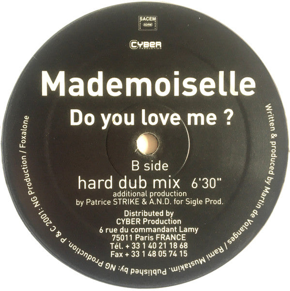Mademoiselle : Do You Love Me? (12")