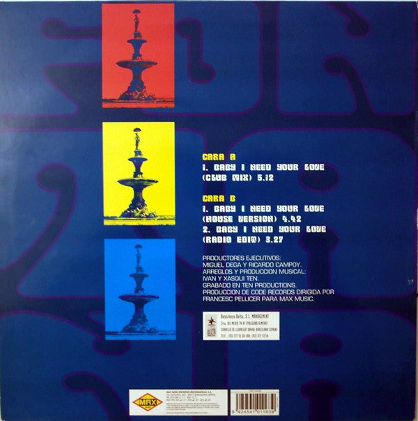 Fontana (5) : Baby I Need Your Love (12", Maxi)