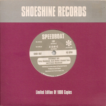 Speedboat (2) : A-T-O-M-I-C (7", Single, Ltd)