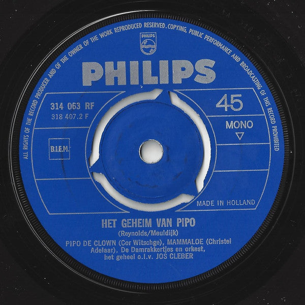 Pipo De Clown : Het Pipo-Lied (7", Mono)
