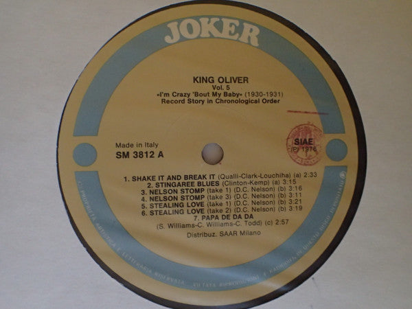 King Oliver : I'm Crazy 'Bout My Baby (1930 - 1931) (LP, Comp)