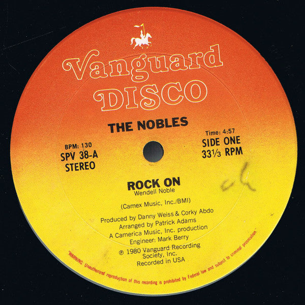 The Nobles : Rock On / Jealousy (12")
