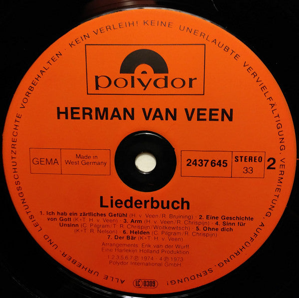 Herman van Veen : Liederbuch (2xLP, Comp)