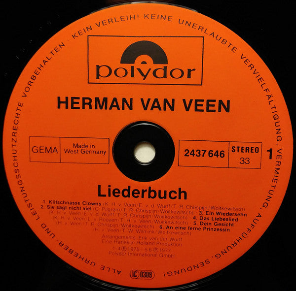 Herman van Veen : Liederbuch (2xLP, Comp)