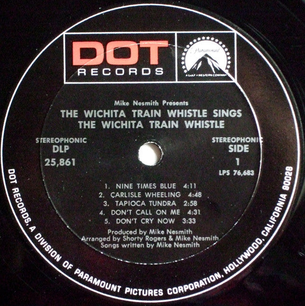 Mike Nesmith* Presents The Wichita Train Whistle : The Wichita Train Whistle Sings (LP, Album, Mon)