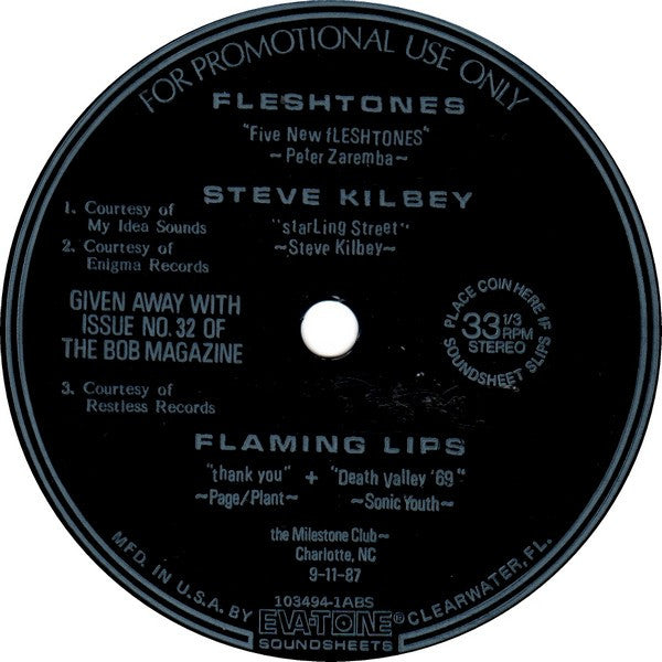 The Fleshtones / Steve Kilbey / The Flaming Lips : Five New Fleshtones / Starling Street / Thank You / Death Valley '69 (Flexi, 7", Promo)