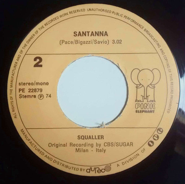 Squallor : Bla, Bla, Bla, Je T'aime.... / Santanna (7", Yel)