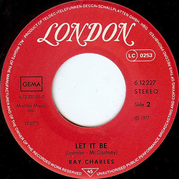 Ray Charles : I Can See Clearly Now (7", Single)