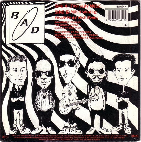 Big Audio Dynamite : Just Play Music! (7", Single)