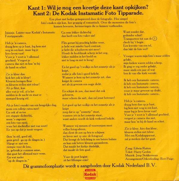 Edwin Rutten : Wil Je Nog Een Keertje Deze Kant Opkijken? (Flexi, 7")