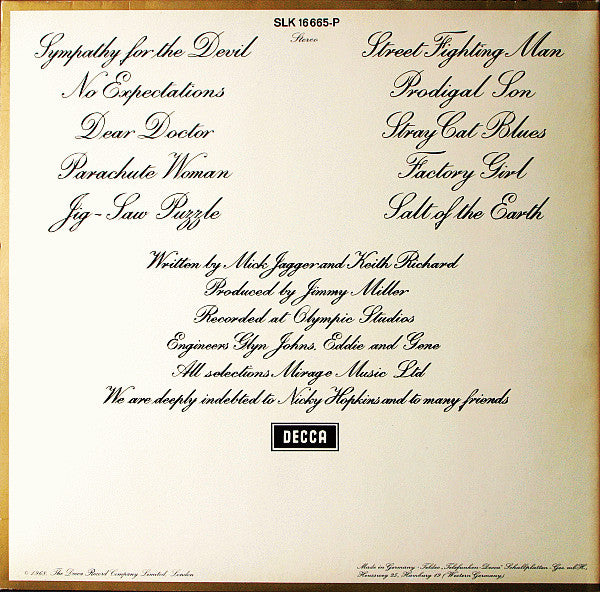 The Rolling Stones : Beggars Banquet (LP, Album, RE, Gat)