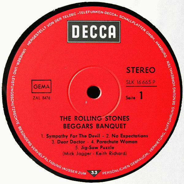 The Rolling Stones : Beggars Banquet (LP, Album, RE, Gat)