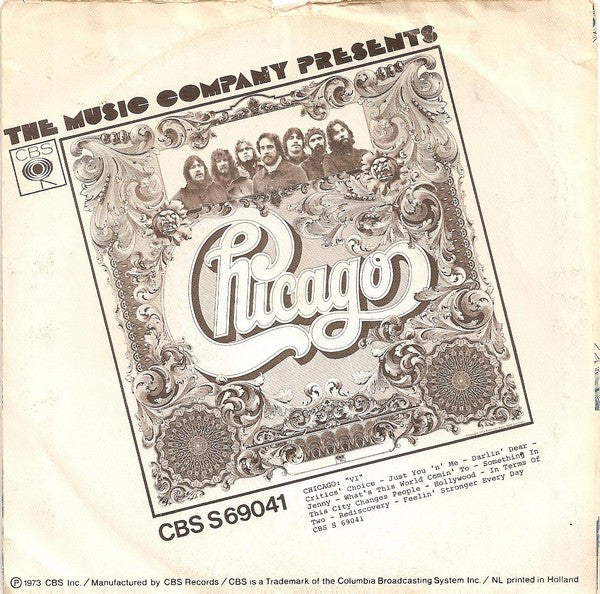 Chicago (2) : Just You 'N' Me (7", Single)