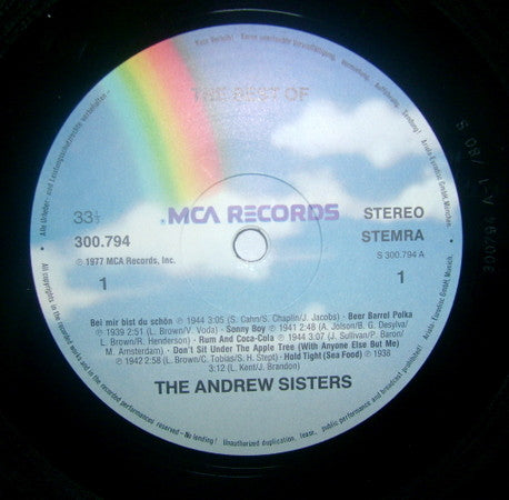 The Andrews Sisters : The Best Of The Andrews Sisters (2xLP, Comp, RE, Gat)