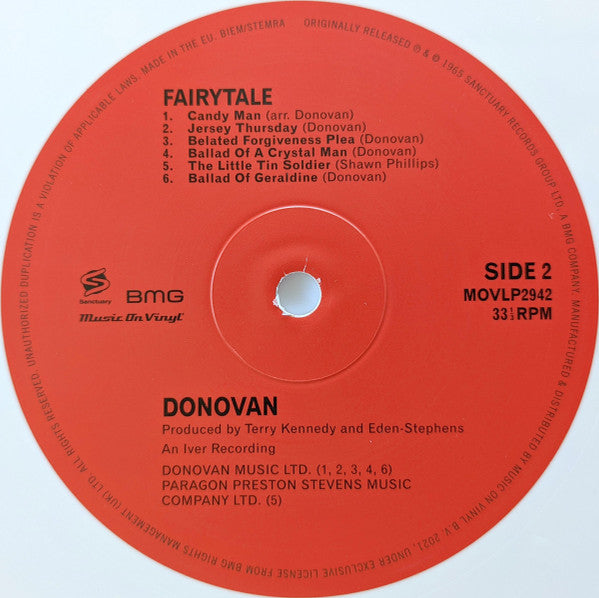 Donovan : Fairytale (LP, Album, Mono, Ltd, Num, Whi)