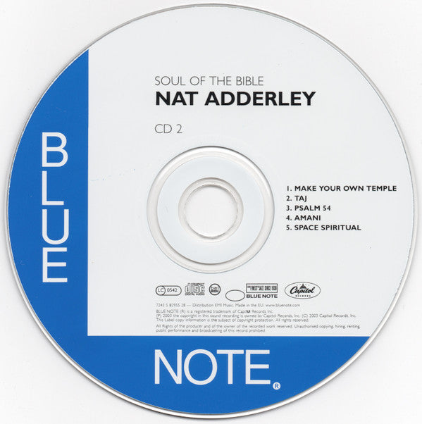 Cannonball Adderley Presents Nat Adderley Sextet Plus Rick Holmes : Soul Of The Bible (2xCD, Album, RE)