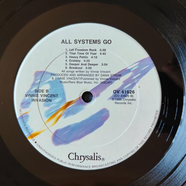 Vinnie Vincent Invasion : All Systems Go (LP, Album)